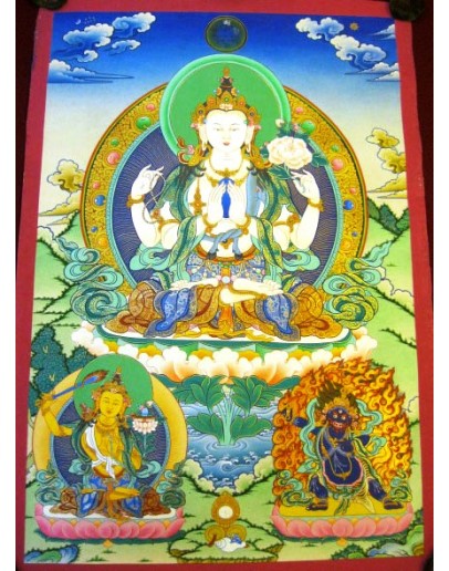 Chenrezig Thangka Painting 