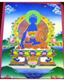 Medicine Buddha Thangka Painting 