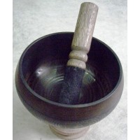 Dark color wit mantra singing bowl 